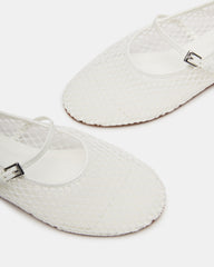 MAGS White Mary Jane Women's Ballet Flats | Steve Madden Sale