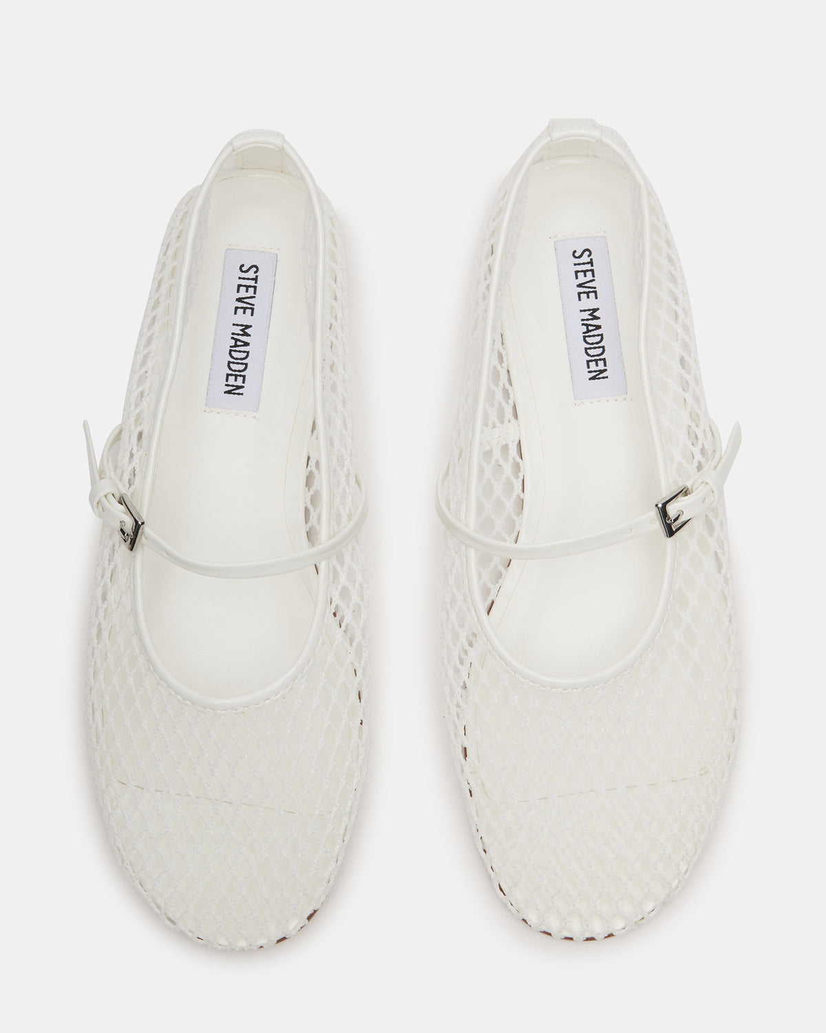 MAGS White Mary Jane Women's Ballet Flats | Steve Madden Sale
