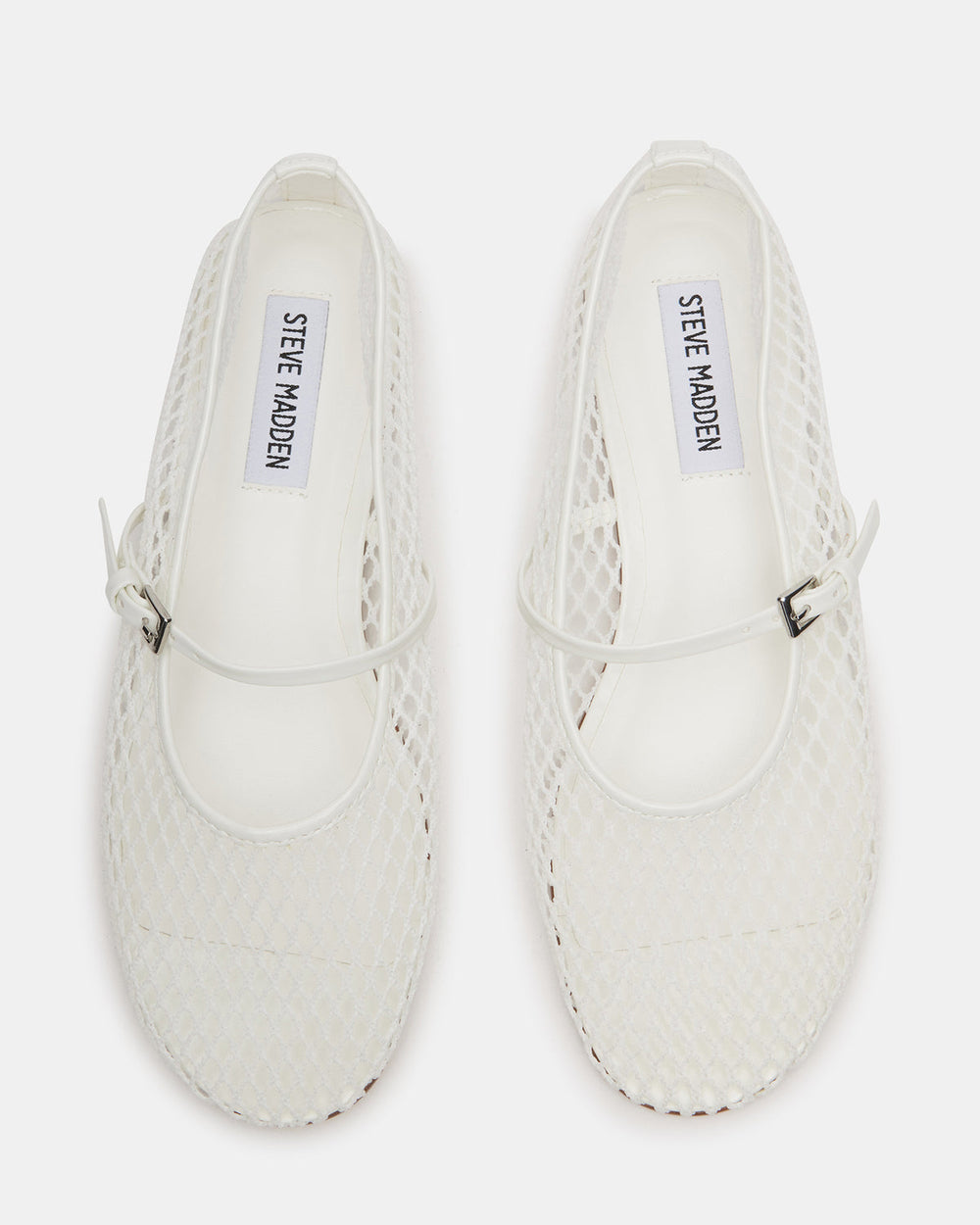 MAGS White Mary Jane Women's Ballet Flats | Steve Madden Sale