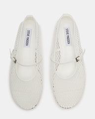 MAGS White Mary Jane Women's Ballet Flats | Steve Madden Sale
