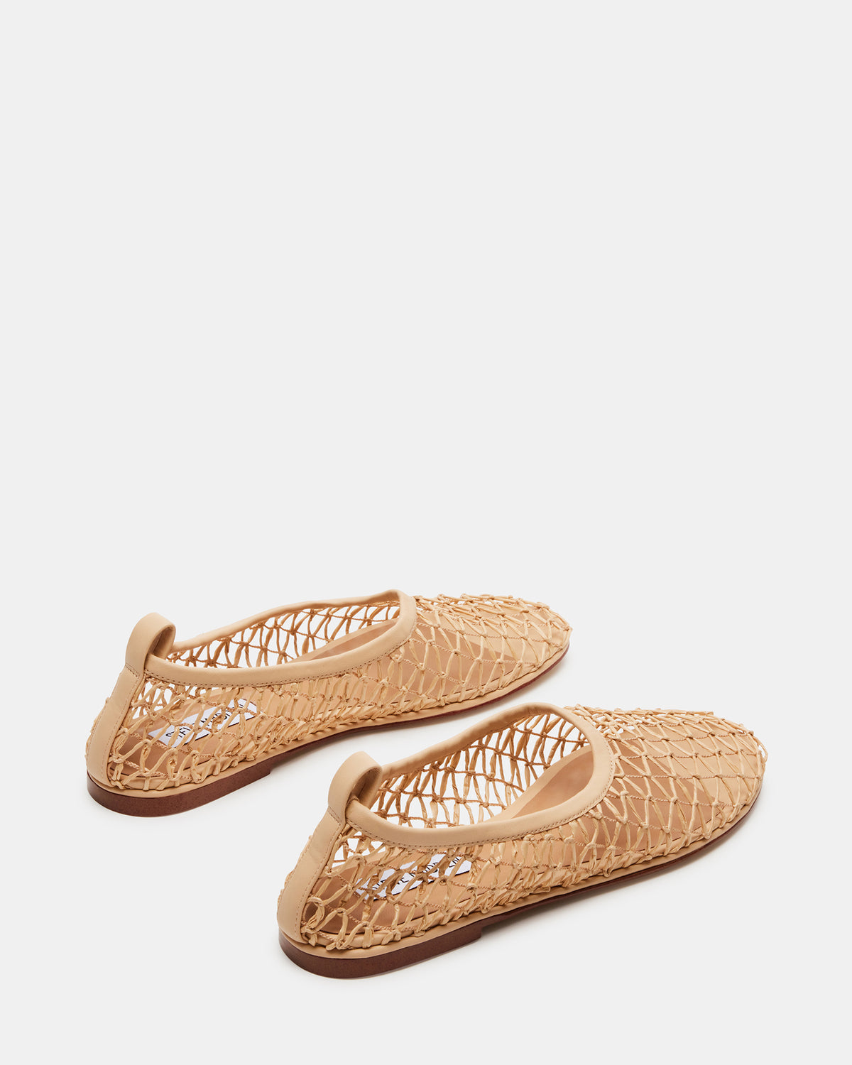 AMBROSIA Tan Women's Net Caged Ballet Flat | Steve Madden Sale