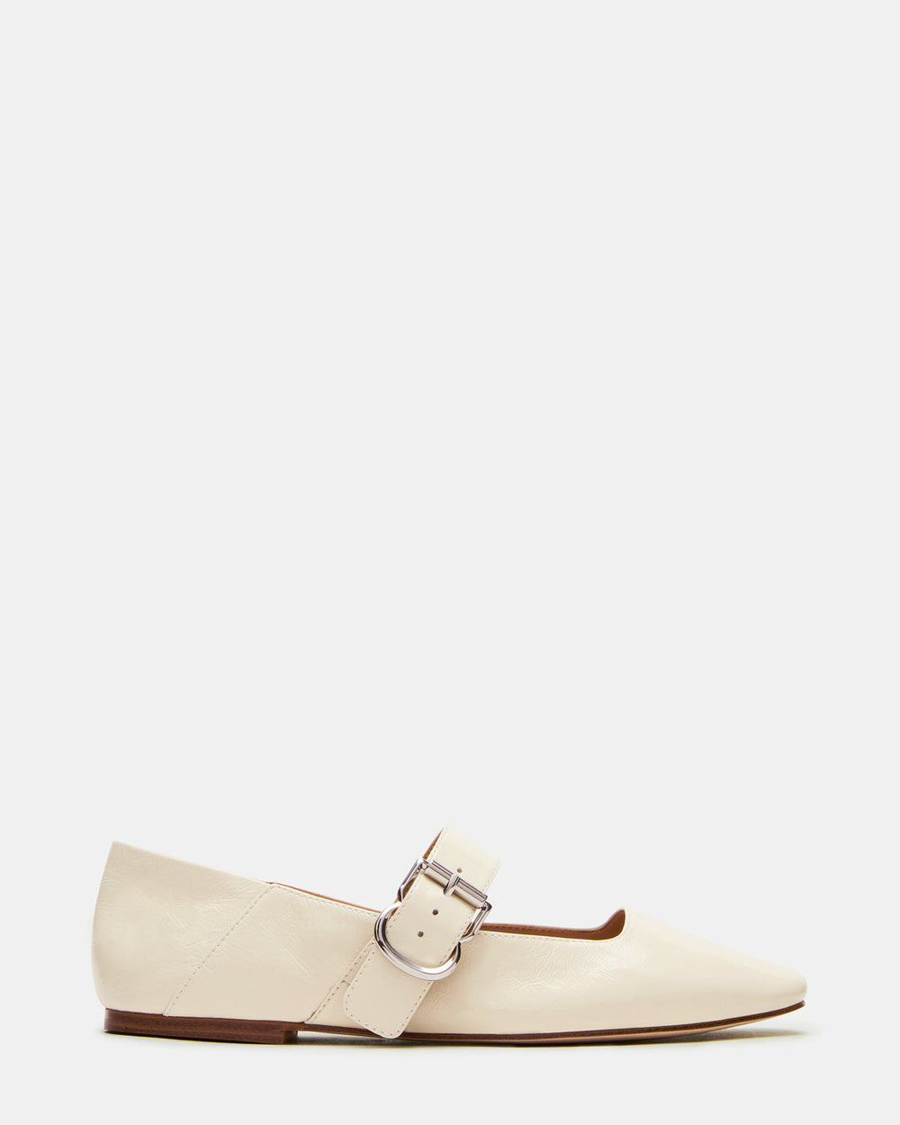 JENNI Bone Leather Women's Square-Toe Mary Jane Ballet Flat | Steve Madden for Sale