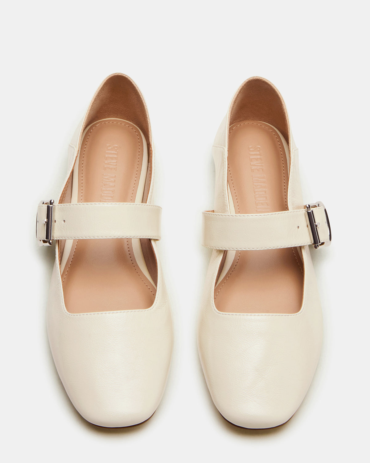 JENNI Bone Leather Women's Square-Toe Mary Jane Ballet Flat | Steve Madden for Sale