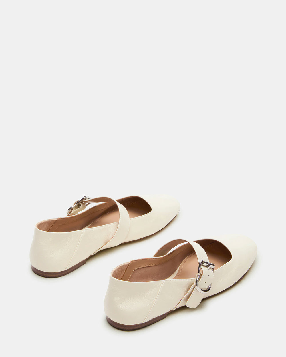 JENNI Bone Leather Women's Square-Toe Mary Jane Ballet Flat | Steve Madden for Sale