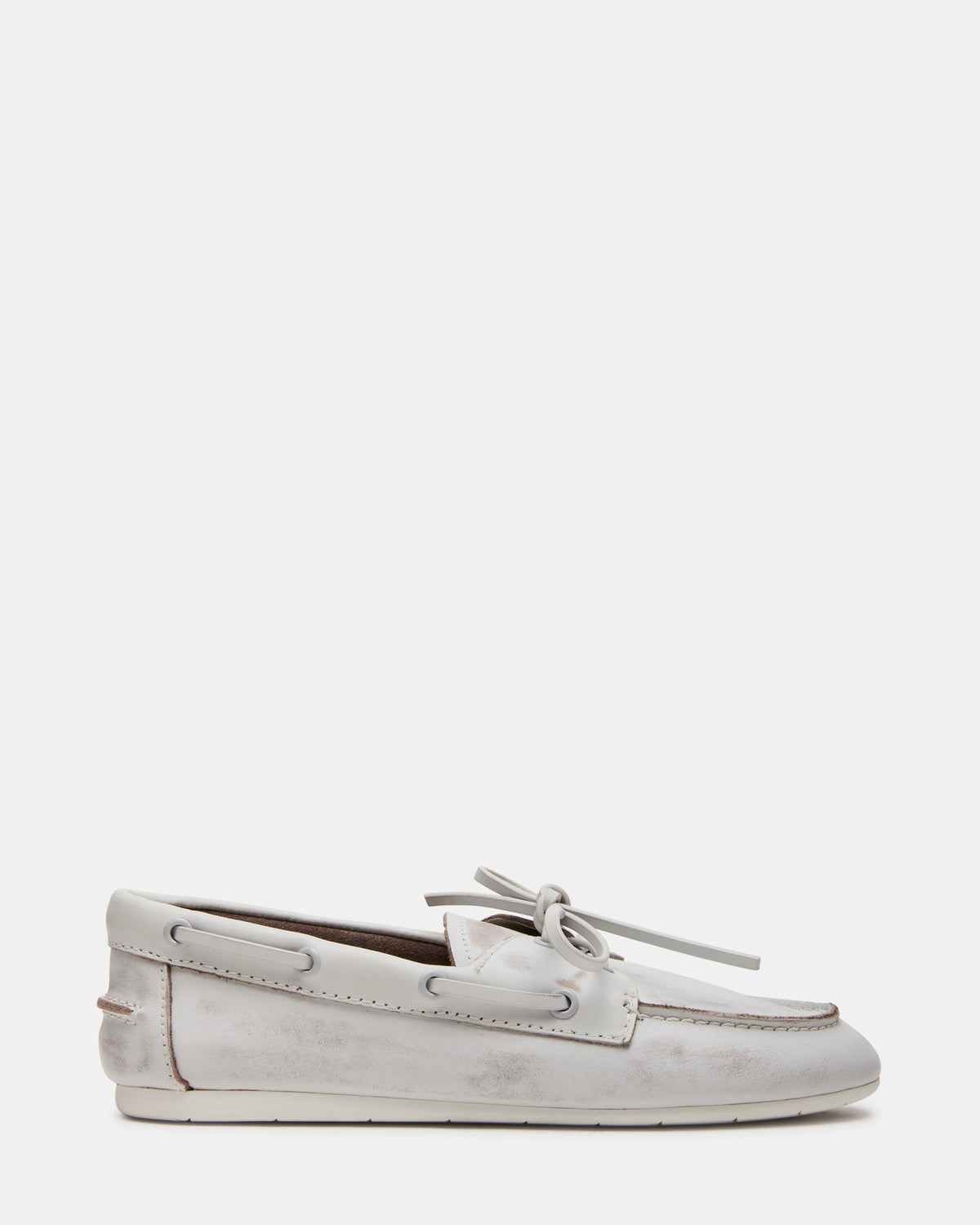 SAG White Leather Women's Boat Shoe | Steve Madden discount