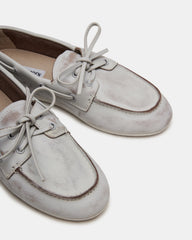 SAG White Leather Women's Boat Shoe | Steve Madden discount