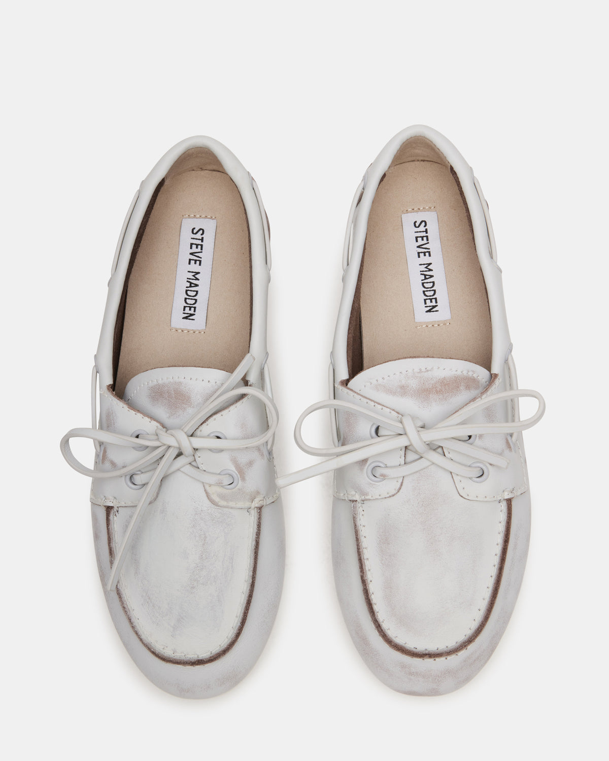 SAG White Leather Women's Boat Shoe | Steve Madden discount