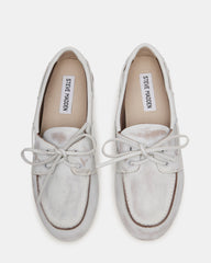 SAG White Leather Women's Boat Shoe | Steve Madden discount