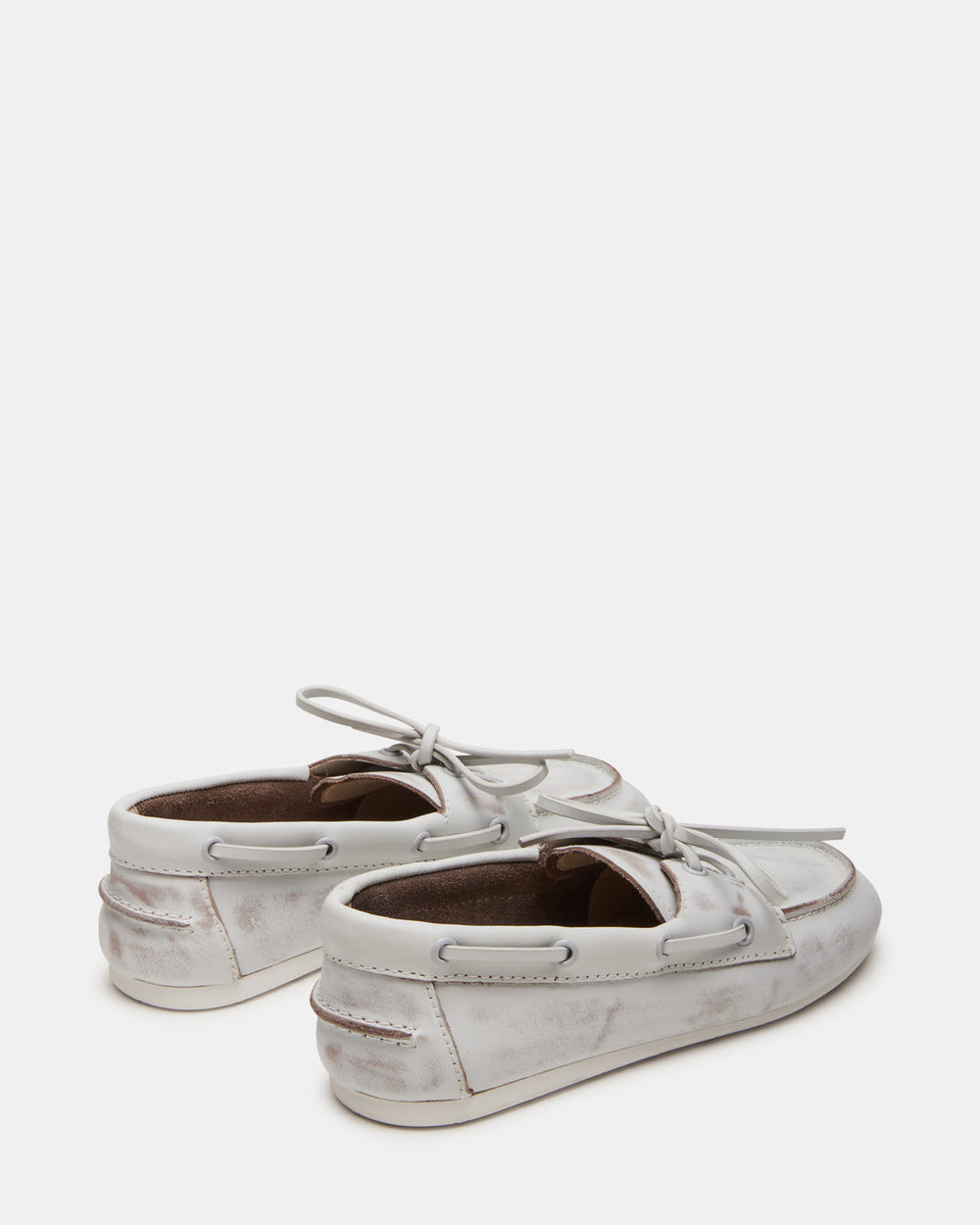 SAG White Leather Women's Boat Shoe | Steve Madden discount
