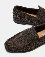 PARLOUR Brown Suede Square Toe Loafer | Women's Loafers | Steve Madden outlet