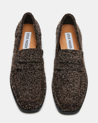 PARLOUR Brown Suede Square Toe Loafer | Women's Loafers | Steve Madden outlet