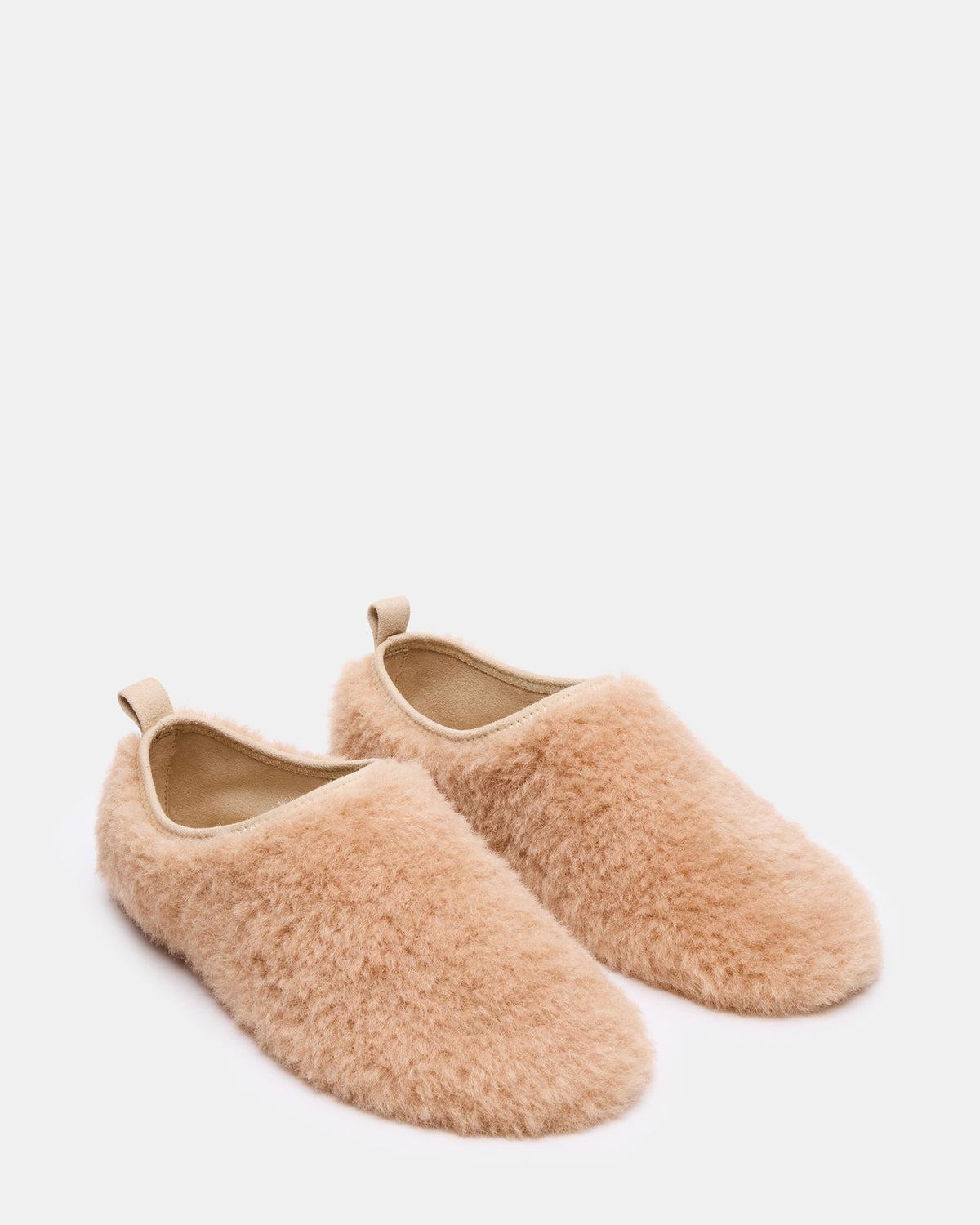 MINO Faux Fur Tan Women's Flat | Steve Madden Sale