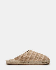 GILLIGAN Raffia Espadrille Mule Flat | Women's Flats | Steve Madden on Sale
