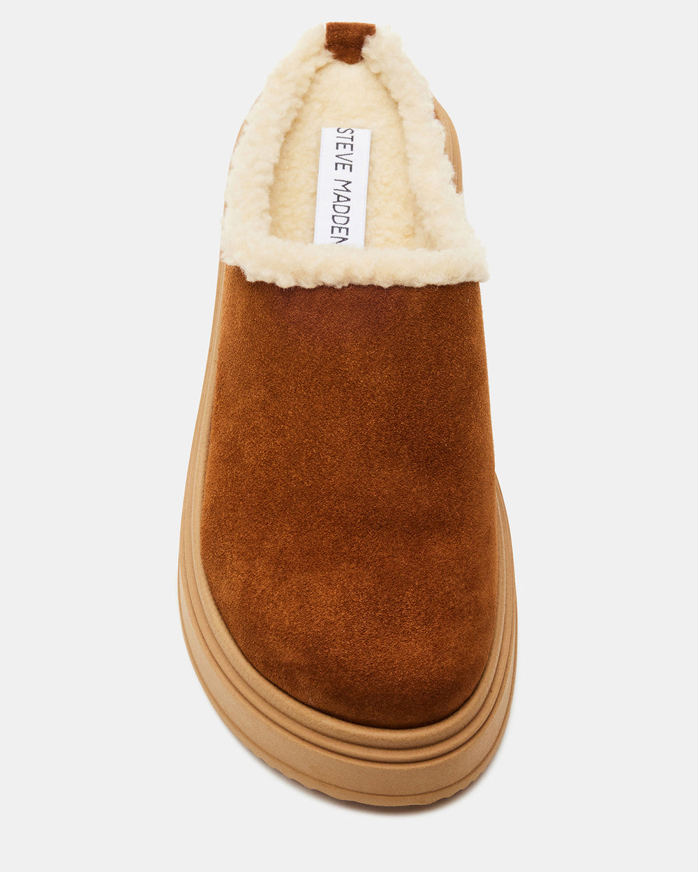 SMORES Tan Suede Faux Fur Slip-On | Women's Flats | Steve Madden outlet