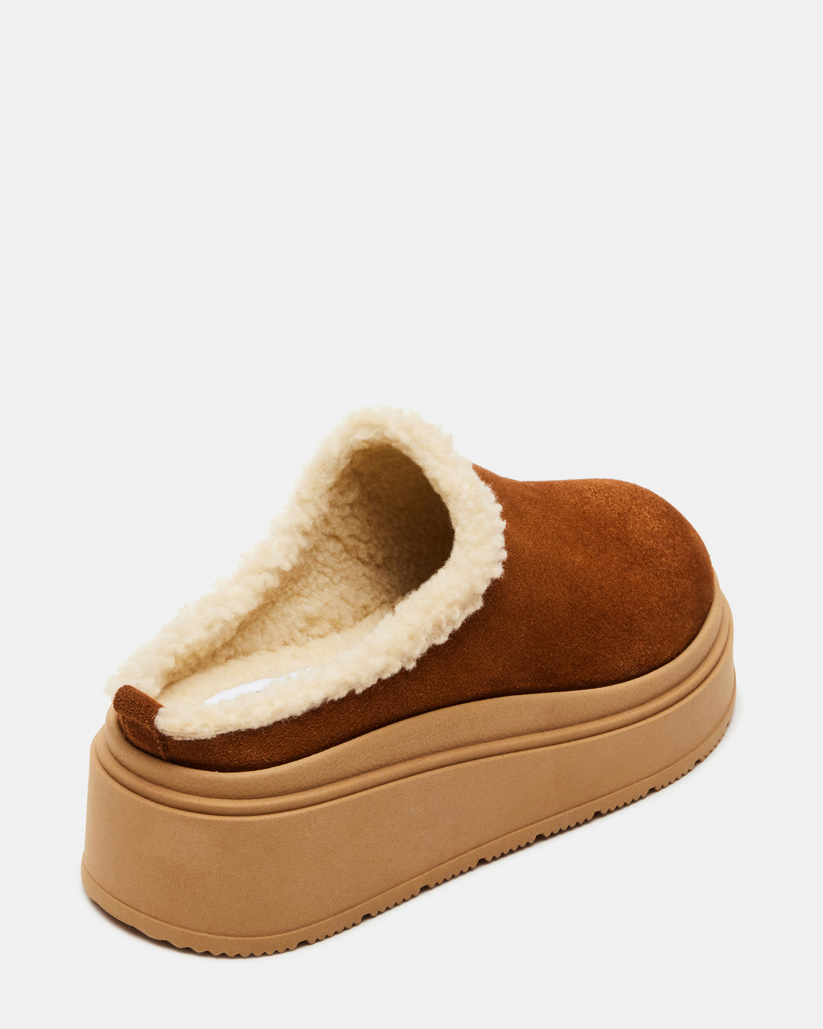 SMORES Tan Suede Faux Fur Slip-On | Women's Flats | Steve Madden outlet