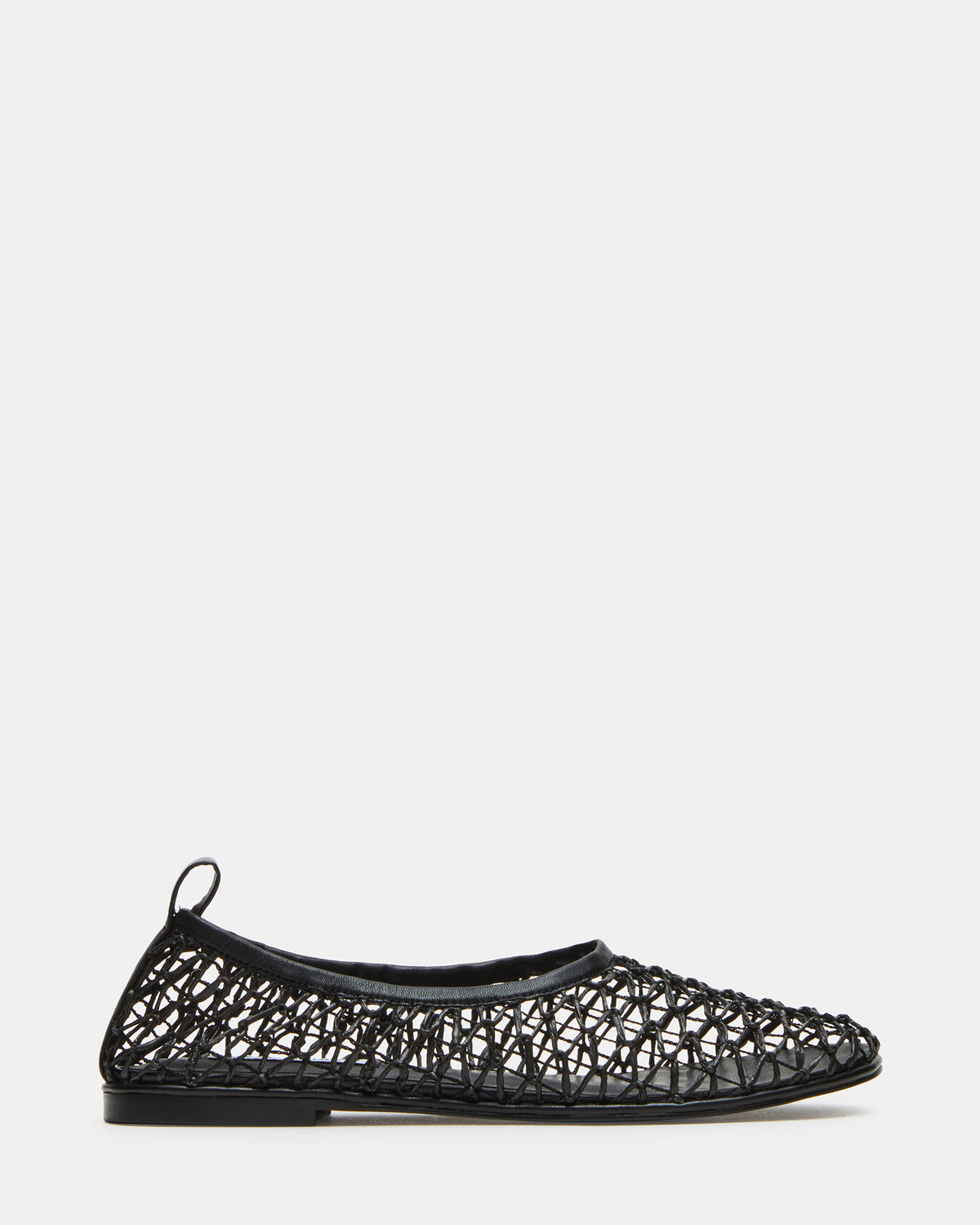 AMBROSIA Black Women's Net Caged Ballet Flat | Steve Madden US