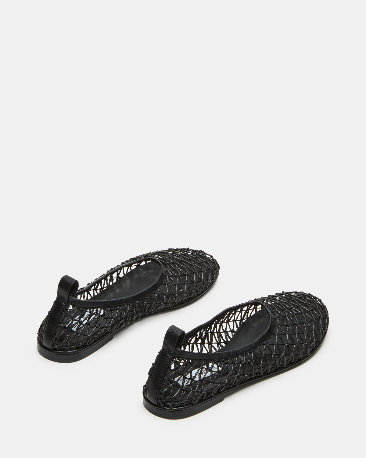 AMBROSIA Black Women's Net Caged Ballet Flat | Steve Madden US