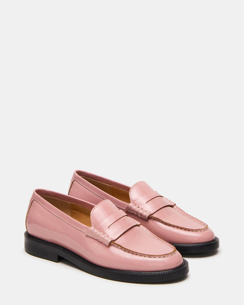 MADISON Light Pink Leather Women's Penny Loafer | Steve Madden Sale