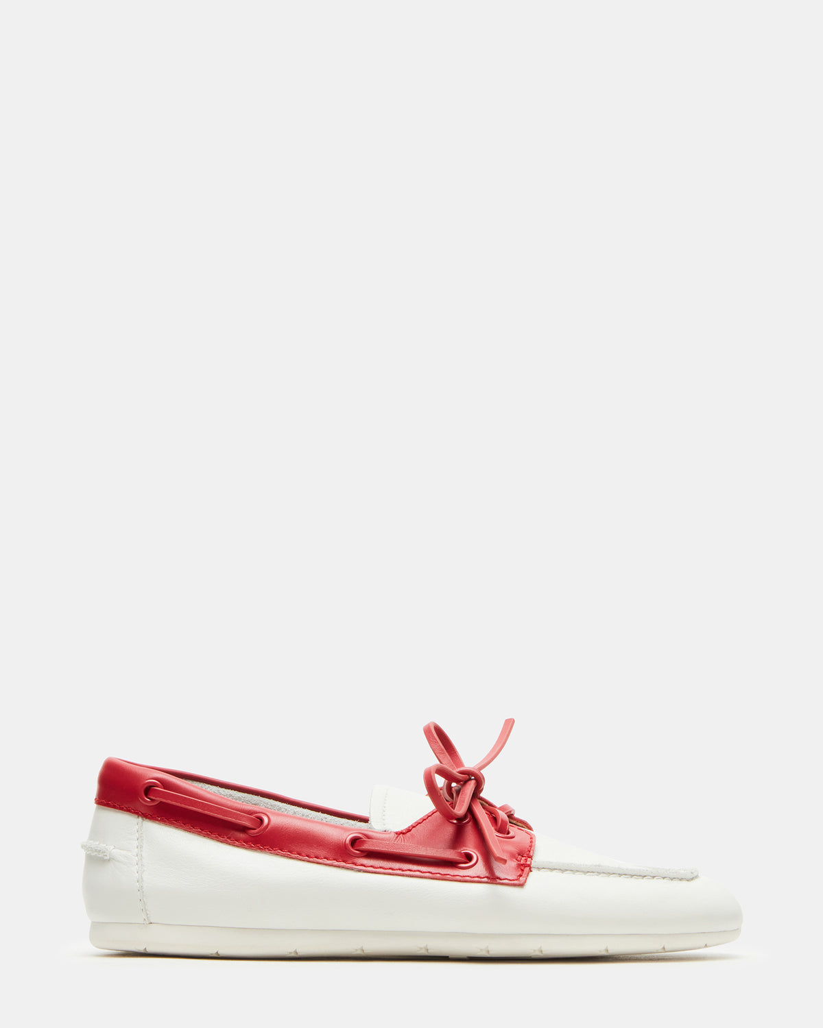 SAG Bone/Red Women's Boat Shoe | Steve Madden discount
