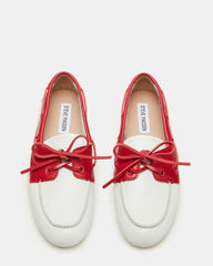 SAG Bone/Red Women's Boat Shoe | Steve Madden discount