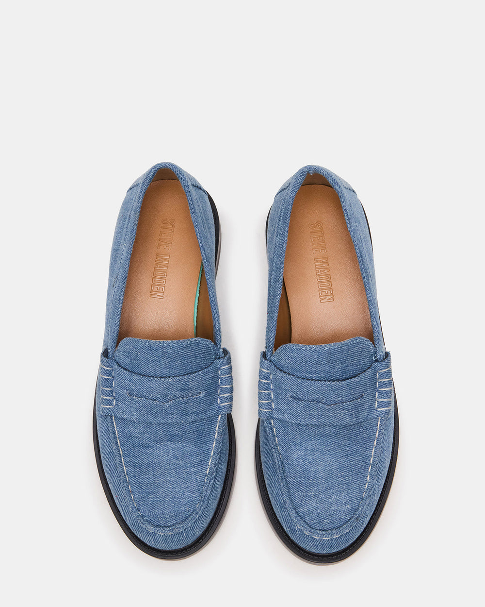 MADISON Denim Fabric Women's Penny Loafer | Steve Madden online
