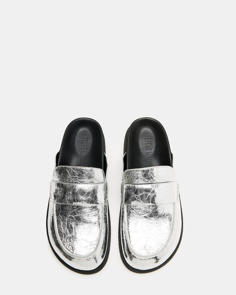 SKIPPER Silver Metallic Women's Slip-On Mule | Steve Madden US