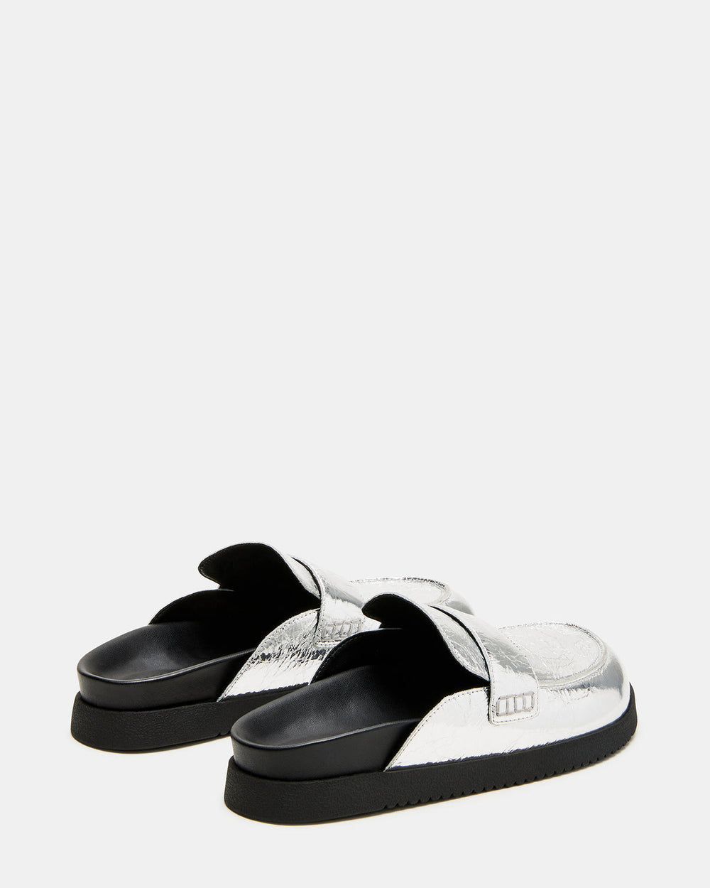 SKIPPER Silver Metallic Women's Slip-On Mule | Steve Madden US
