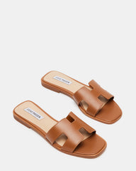 HADYN Cognac Leather Sandal | Women's Designer Sandals | Steve Madden near me