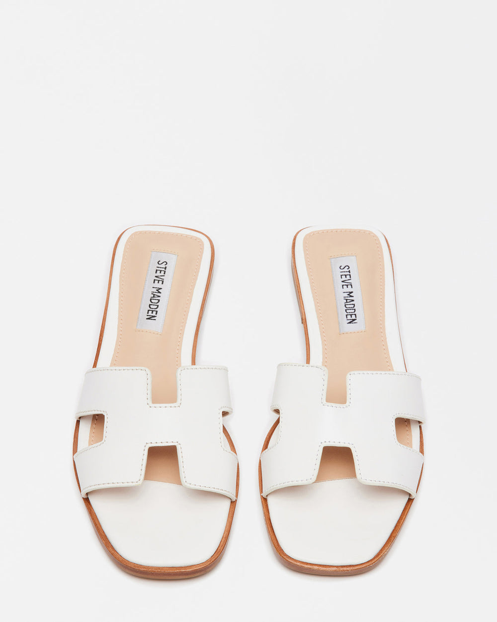 HADYN White Leather Sandal | Women's Designer Sandals | Steve Madden online
