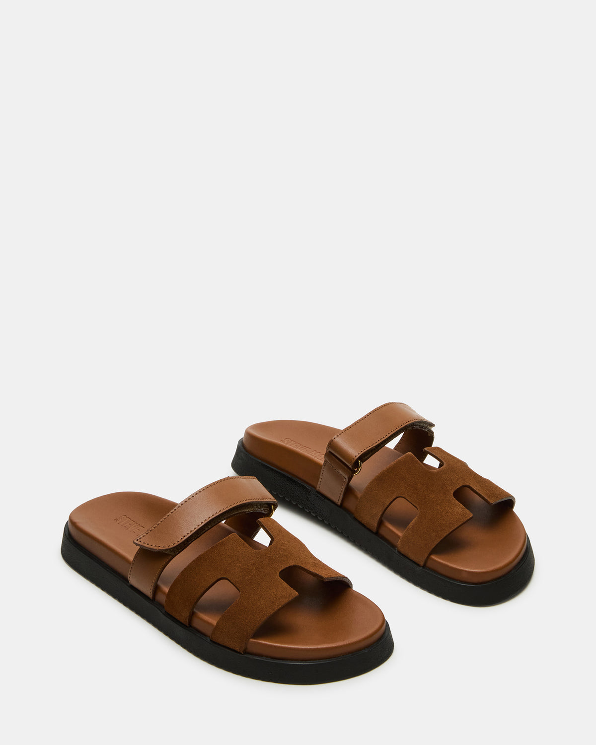 MAYVEN Camel Suede Flatform Slide Women's Sandal | Steve Madden outlet