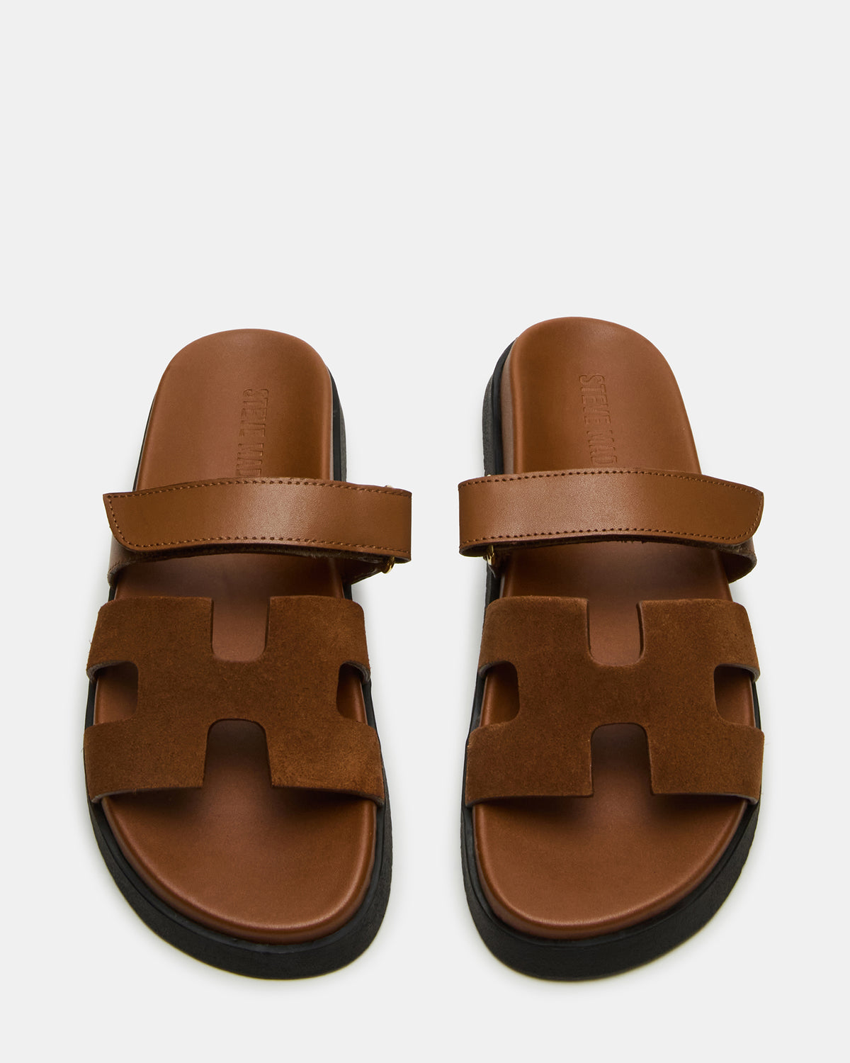MAYVEN Camel Suede Flatform Slide Women's Sandal | Steve Madden outlet