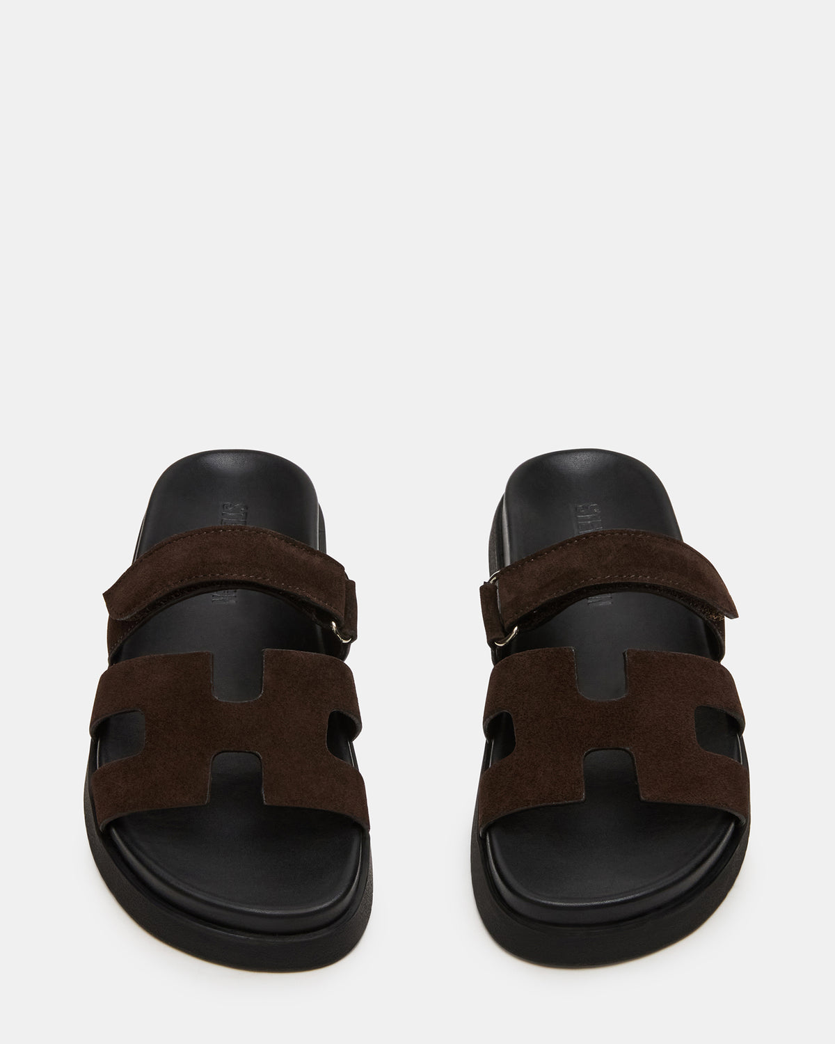 MAYVEN Chocolate Brown Suede Flatform Slide Women's Sandal | Steve Madden Sale