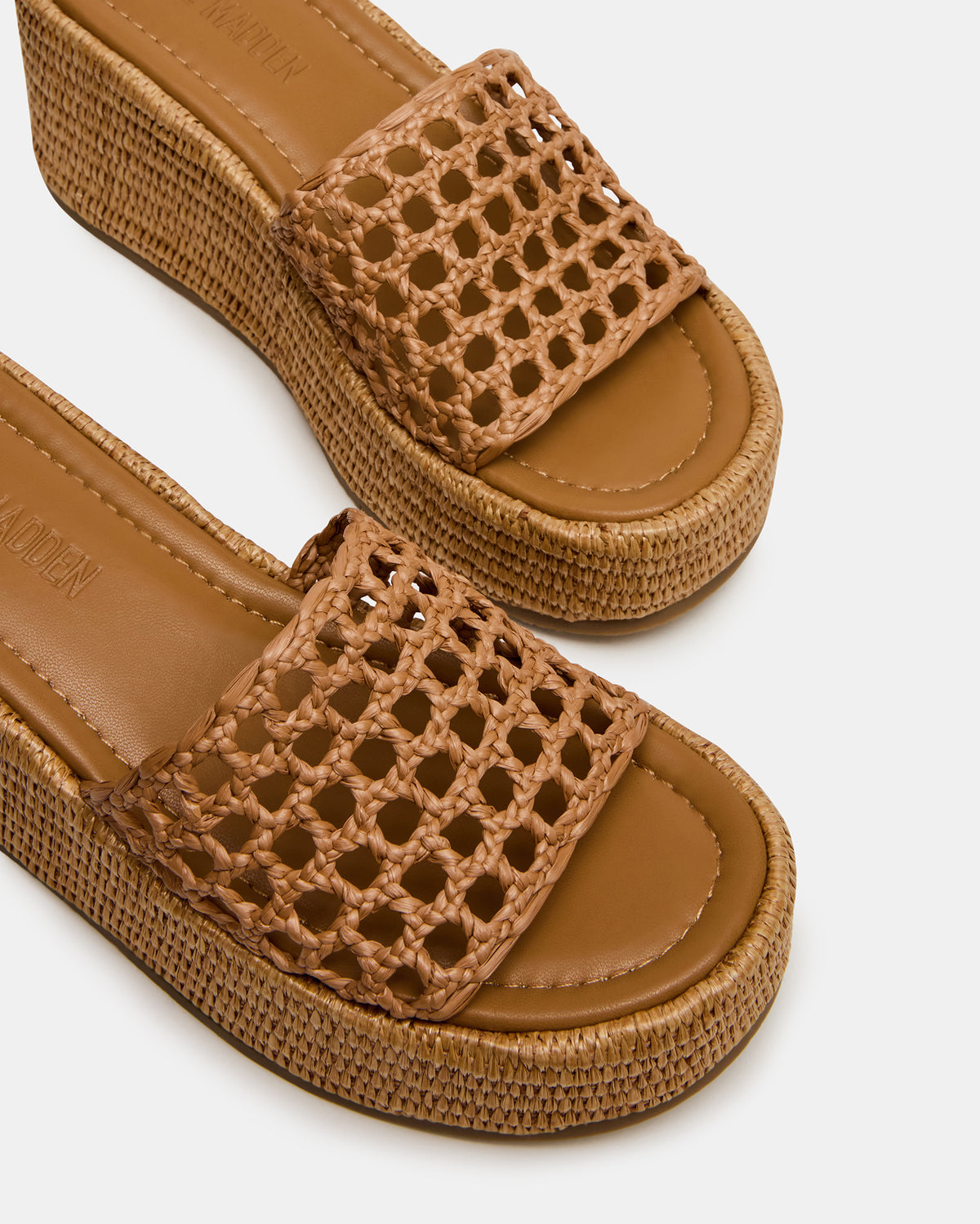 BRANDY Raffia Woven Mule Platform Slide Women's Sandal | Steve Madden for Sale