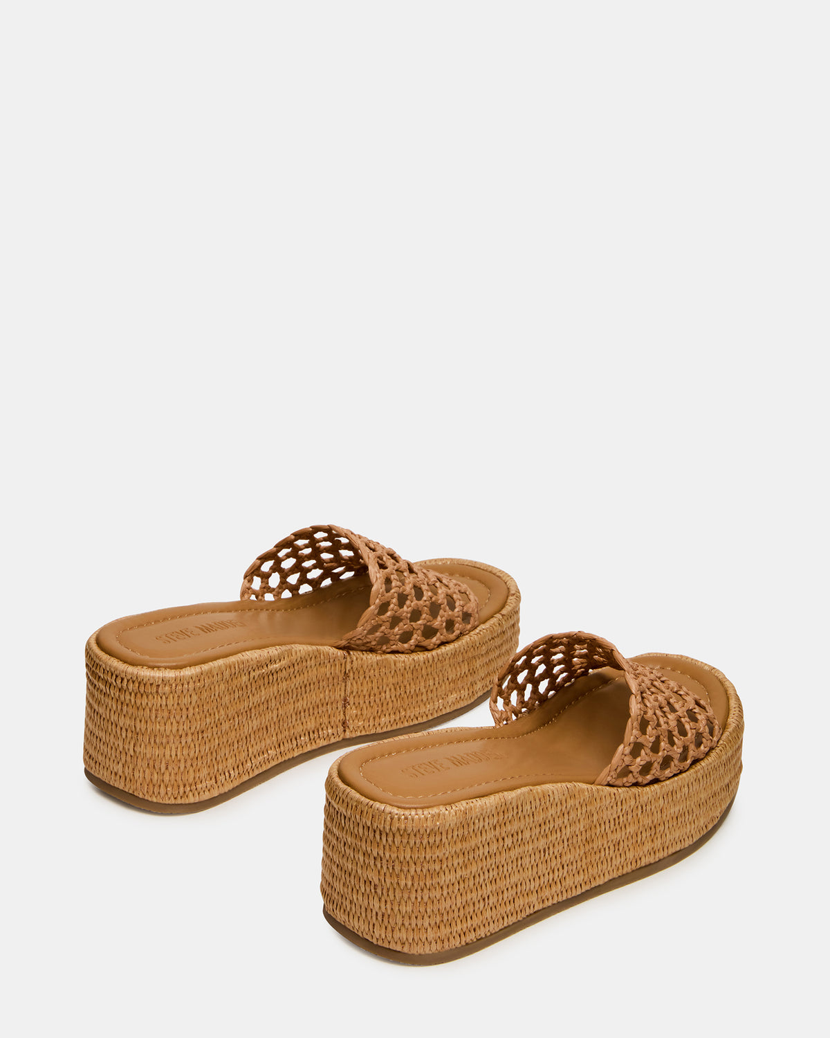 BRANDY Raffia Woven Mule Platform Slide Women's Sandal | Steve Madden for Sale