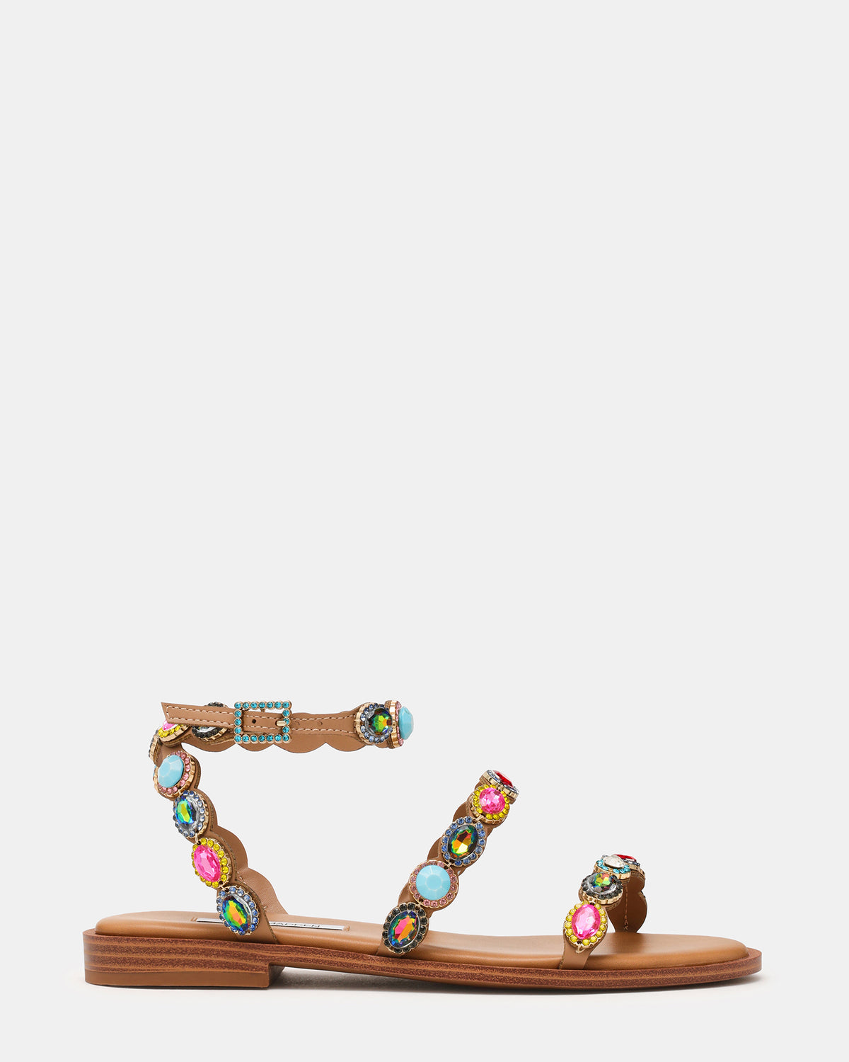 TAWNIE Bright Multi Stone Strappy Ankle Strap Women's Sandal | Steve Madden online