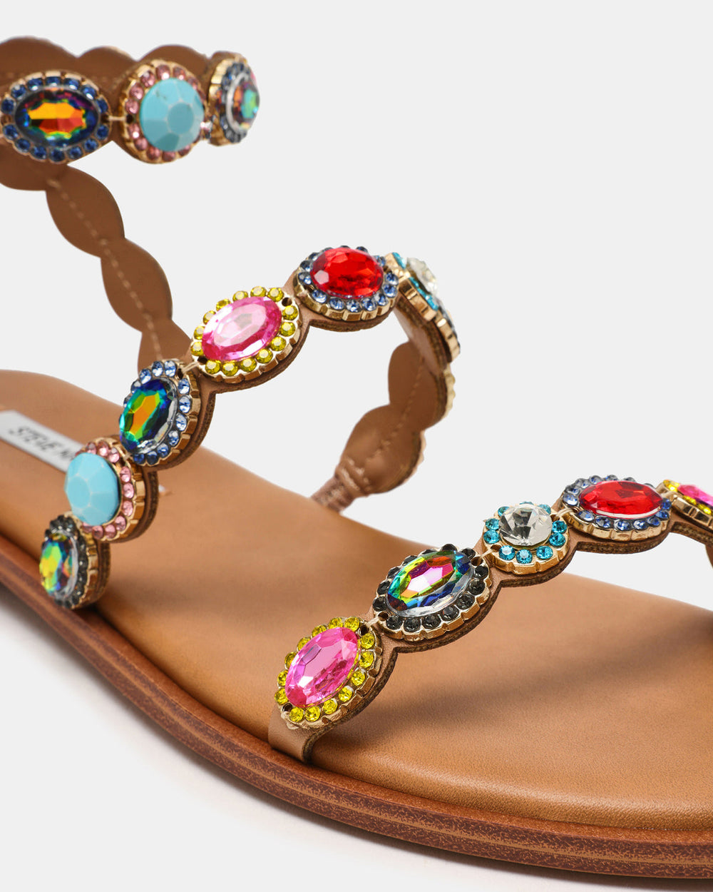 TAWNIE Bright Multi Stone Strappy Ankle Strap Women's Sandal | Steve Madden online