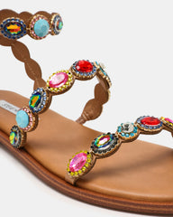 TAWNIE Bright Multi Stone Strappy Ankle Strap Women's Sandal | Steve Madden online
