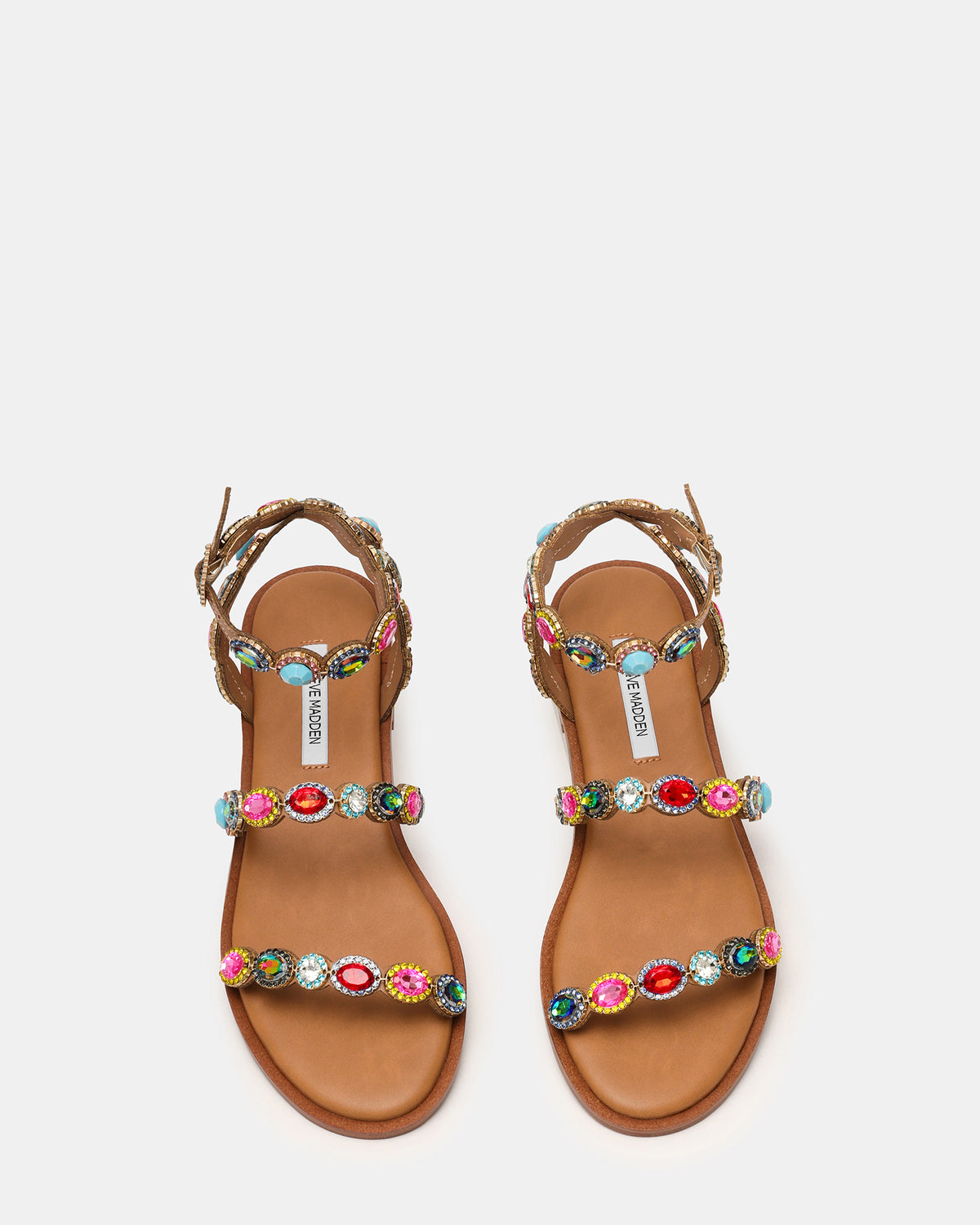 TAWNIE Bright Multi Stone Strappy Ankle Strap Women's Sandal | Steve Madden online