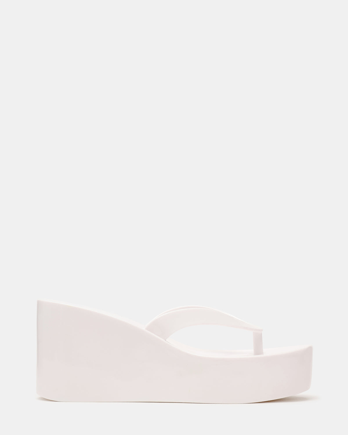 JELLA White Thong Wedge Women's Platform Sandal | Steve Madden US