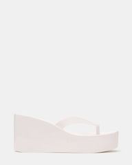 JELLA White Thong Wedge Women's Platform Sandal | Steve Madden US