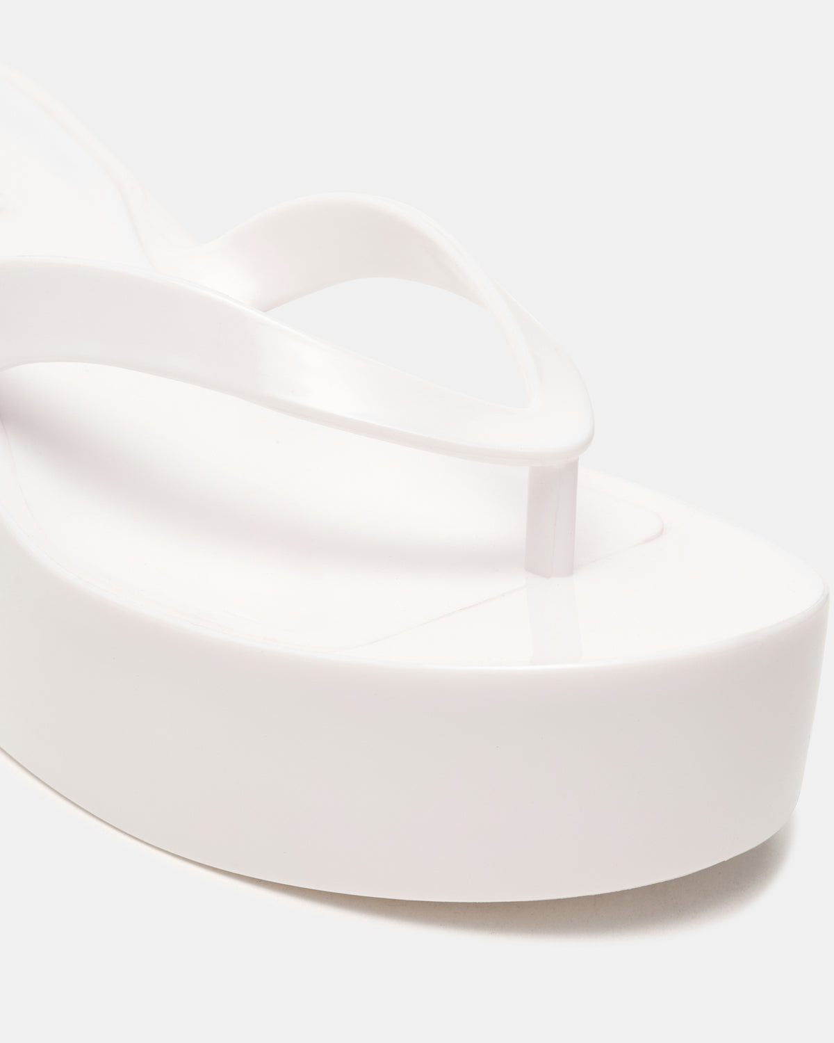 JELLA White Thong Wedge Women's Platform Sandal | Steve Madden US