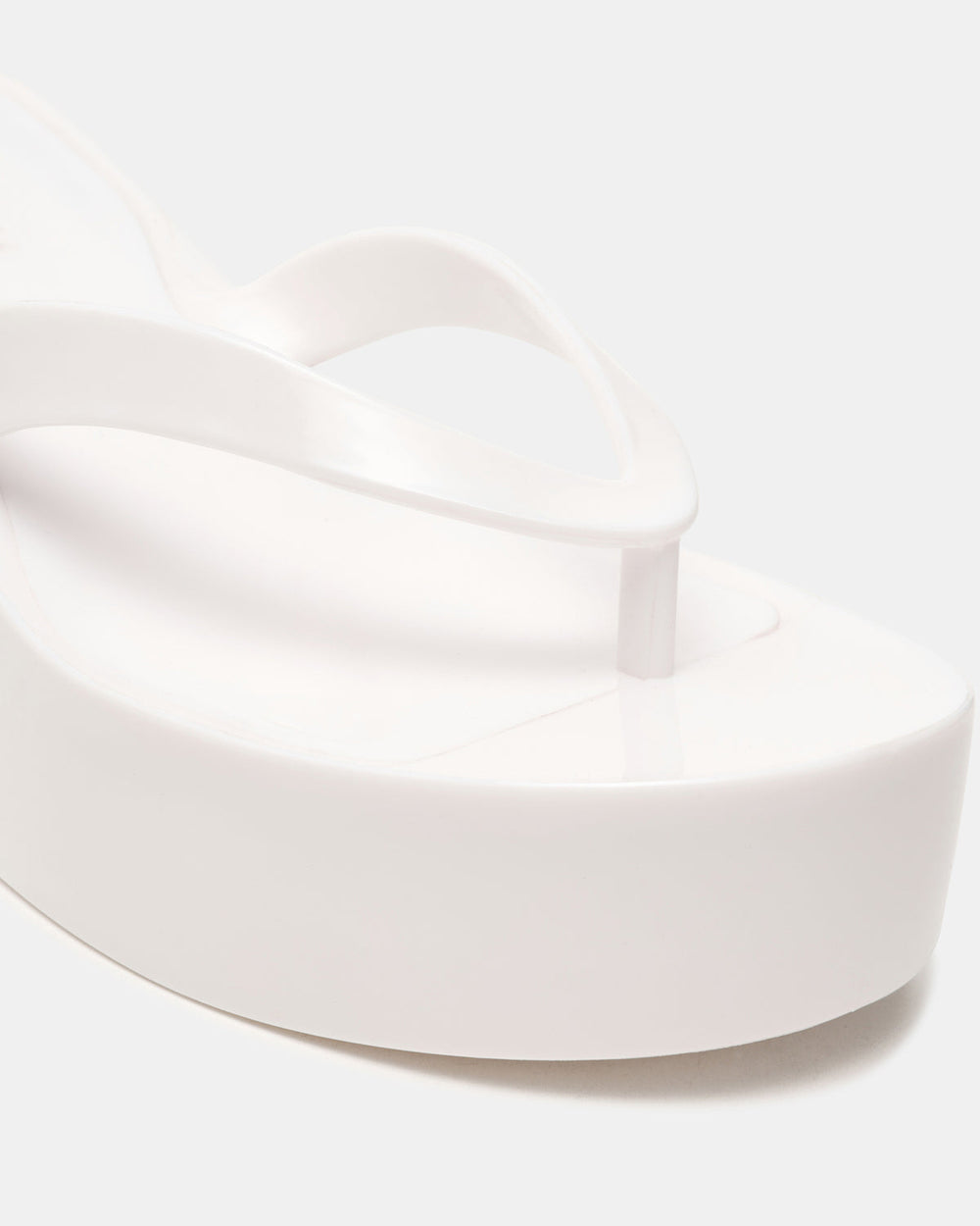 JELLA White Thong Wedge Women's Platform Sandal | Steve Madden US