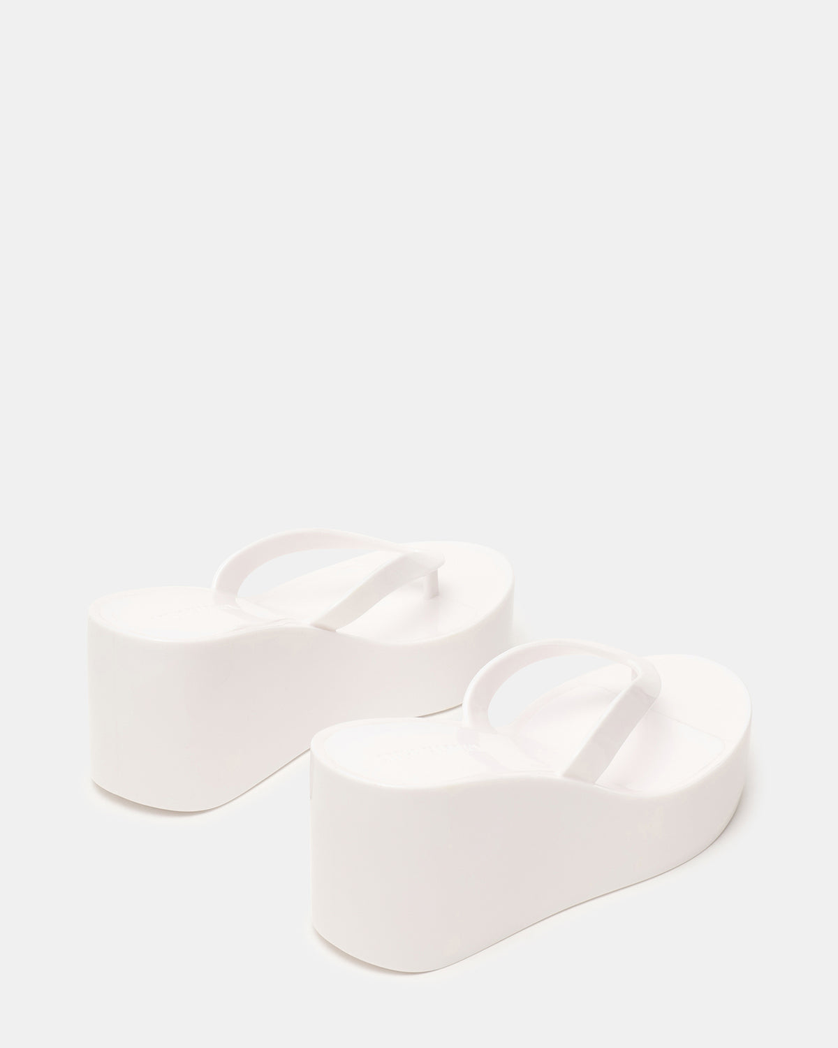 JELLA White Thong Wedge Women's Platform Sandal | Steve Madden US
