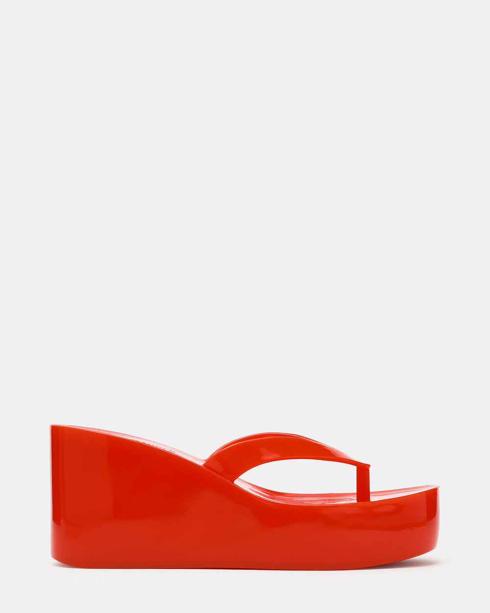 JELLA Red Thong Wedge Women's Platform Sandal | Steve Madden outlet