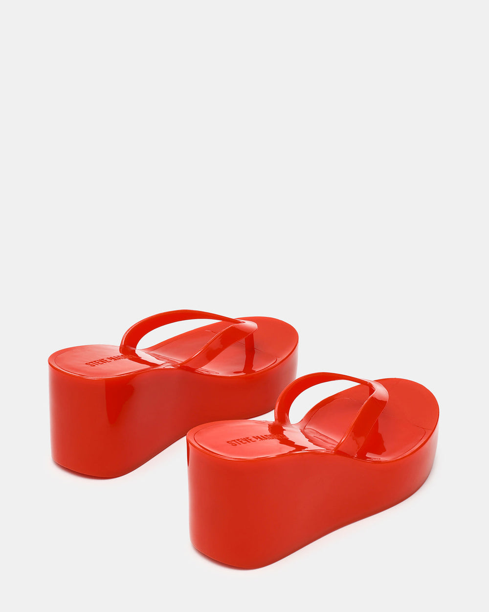 JELLA Red Thong Wedge Women's Platform Sandal | Steve Madden outlet