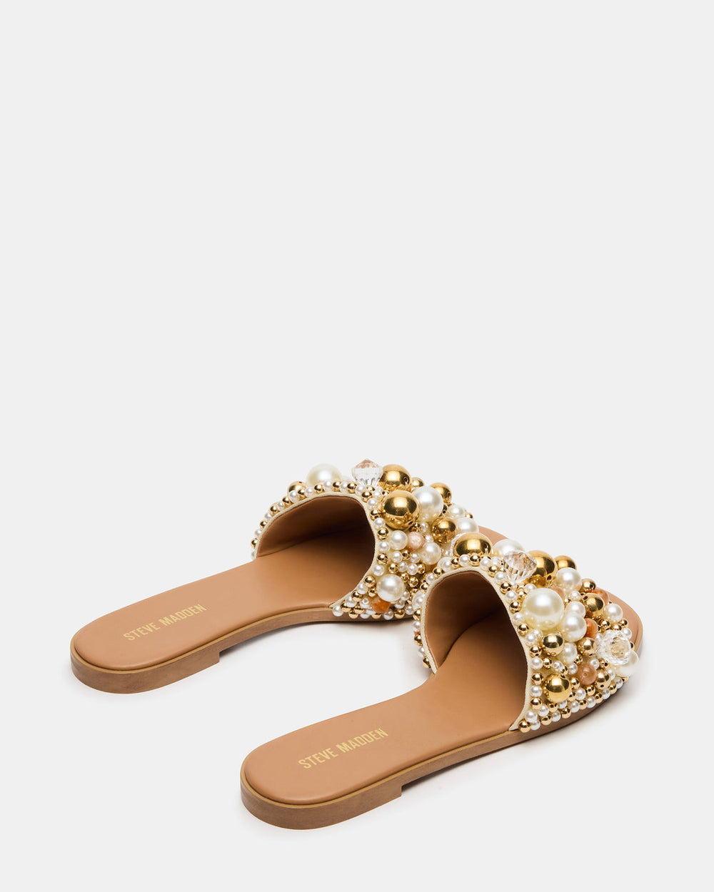 KLIO Coral Multi Ornament Embellished Slide Women's Sandal | Steve Madden for Sale