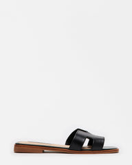 HADYN Black Leather Sandal | Women's Designer Sandals | Steve Madden online