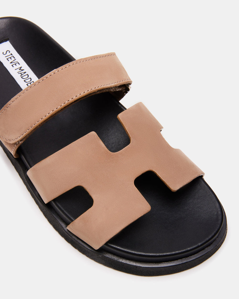 MAYVEN Tan Nubuck Flatform Slide Women's Sandal | Steve Madden for Sale