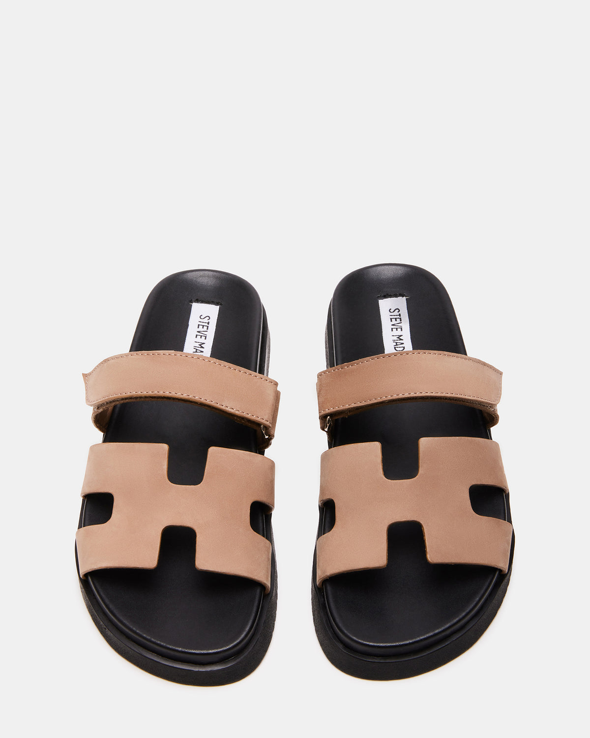 MAYVEN Tan Nubuck Flatform Slide Women's Sandal | Steve Madden for Sale