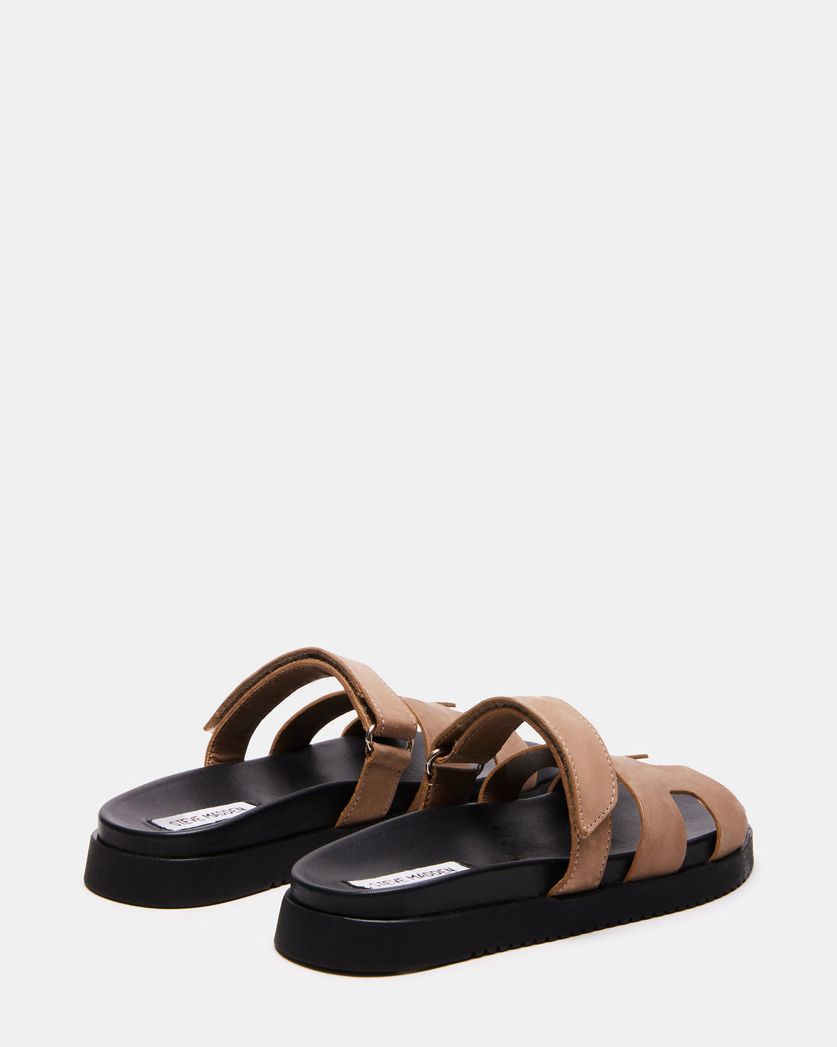 MAYVEN Tan Nubuck Flatform Slide Women's Sandal | Steve Madden for Sale